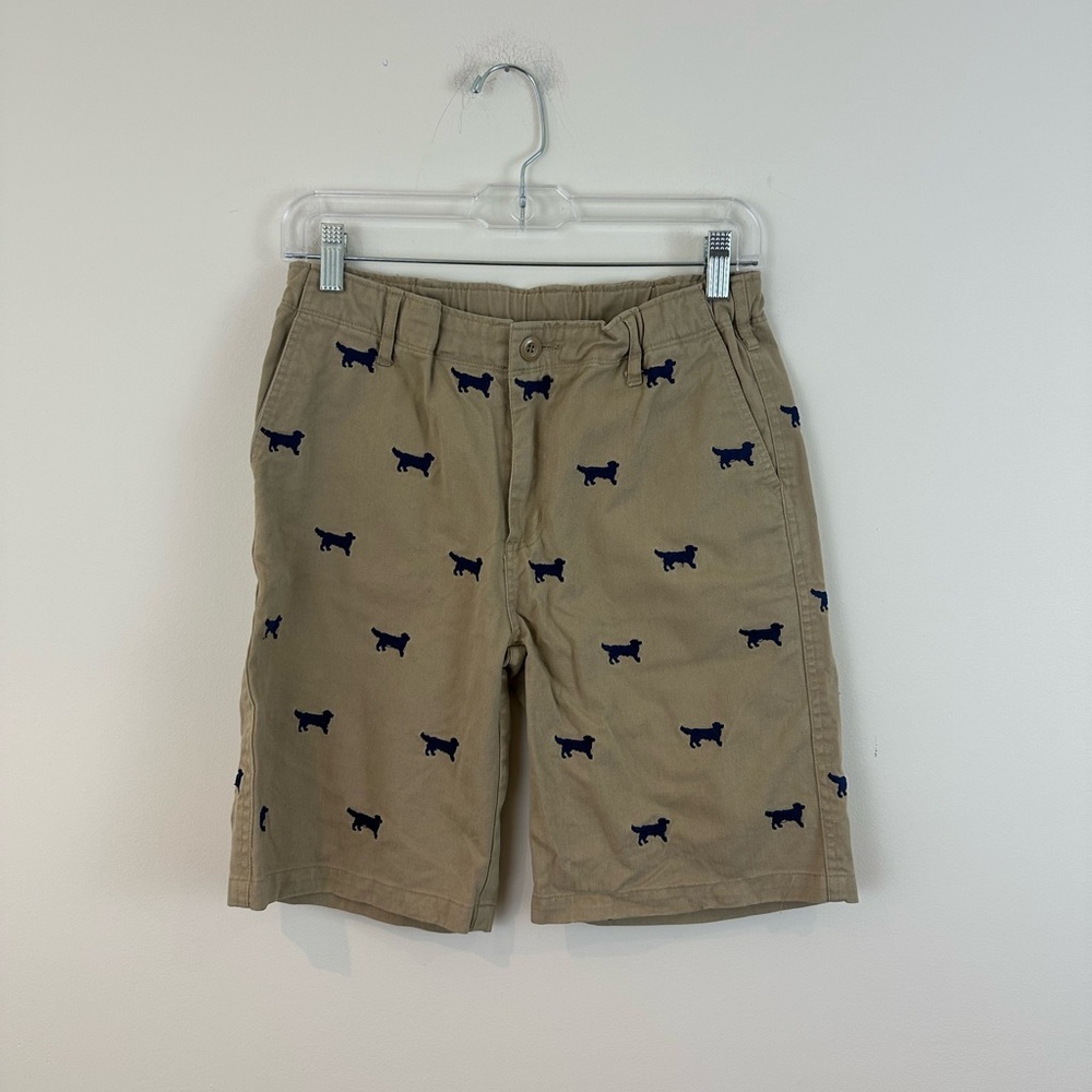 Jack Thomas Boy's Khaki Embroidered Dog Shorts Size 20 Kids